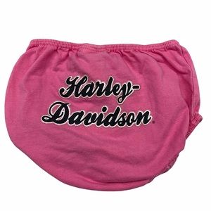 Harley Davidson Pink Glitter Branded Cute Pull On Girls Diaper Cover 6-9 Months